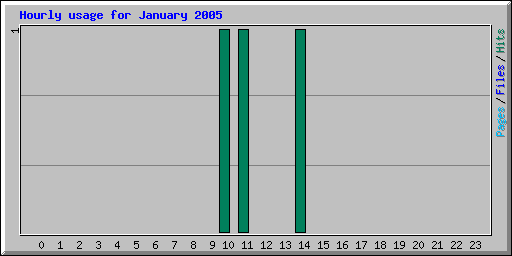 Hourly usage for January 2005